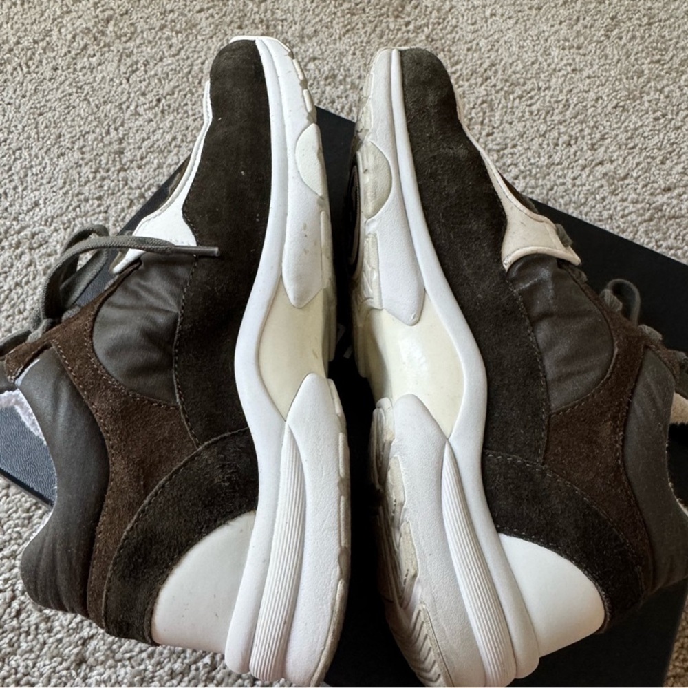 CHANEL Brown/Olive and White Casual Sneakers - Picture 6 of 8